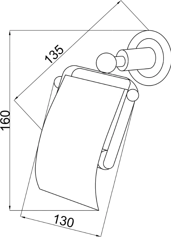 Держатель для туалетной бумаги с крышкой Boheme MURANO 10901-B-BR