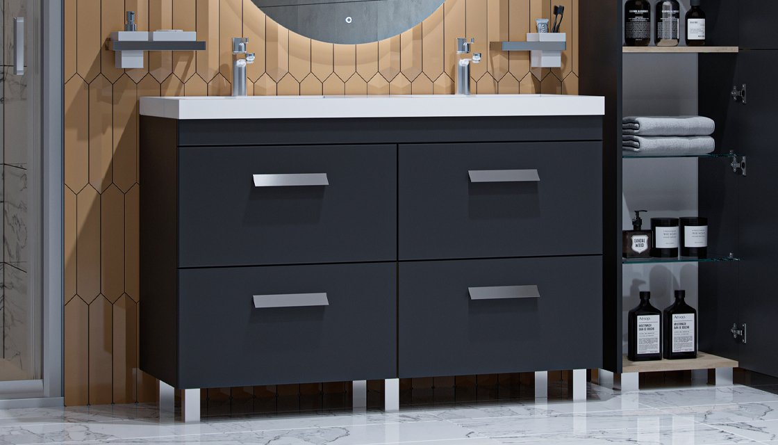 Тумба напольная VELVEX Orlando 120 серый