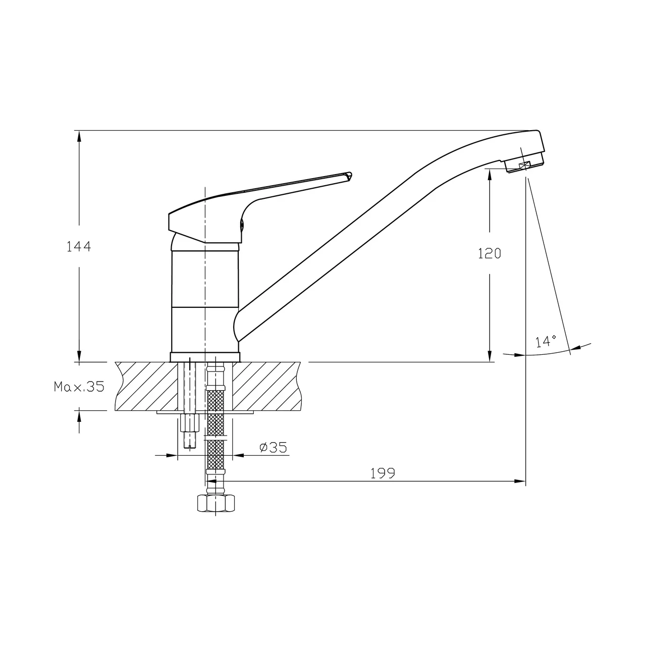 Смеситель для кухни Koller Pool TWIST TW0950