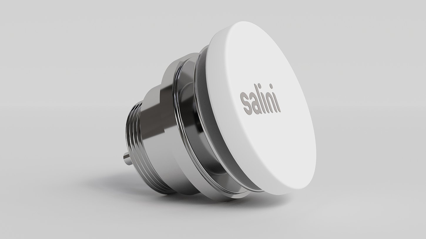 Донный клапандля раковины фиксированный
 Salini 16721WG белый