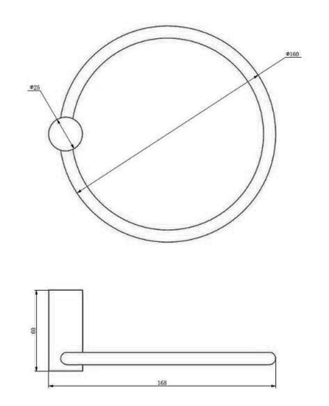 Держатель для полотенец одинарный Haiba HB8404-4