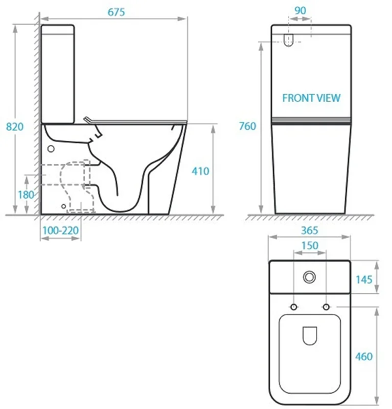 Унитаз с бачком и сидением микролифт Koller Pool KVADRO KR-0675-RC-C + KR-0675-RC-T