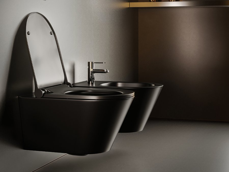 Биде подвесное Boheme Avva 974-B Черный матовый