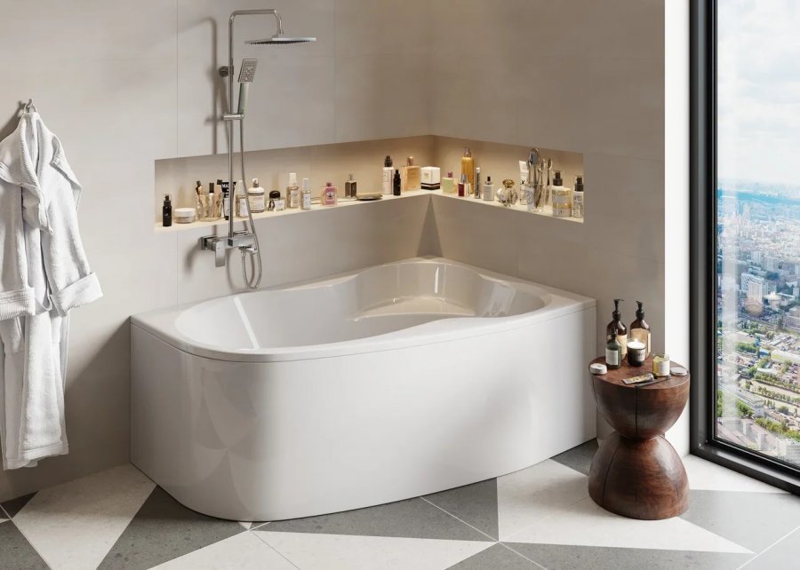 Акриловая ванна VAGNERPLAST MELITE 160x105 Right