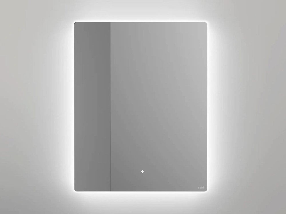 Зеркало для ванной с LED подсветкой, обогрев-антизапотевание, сенсорный выключатель, 800х900 Salini OMBRA 27M018090BH
