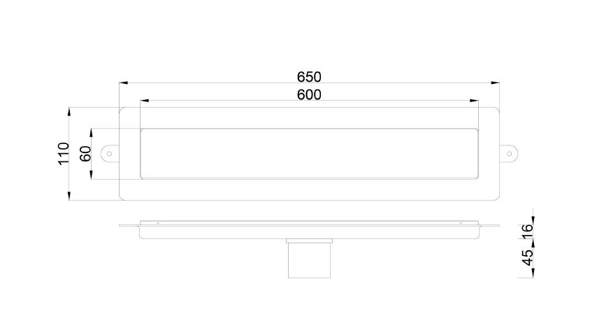 Душевой лоток Boheme Premium Linear 60см, нерж.сталь МАТ. ЗОЛОТО