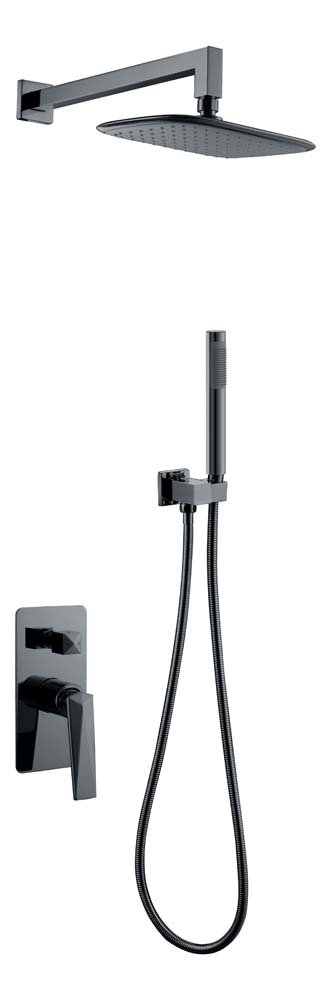 Смеситель встроенный с верхним и ручным душем Boheme 374-SGM