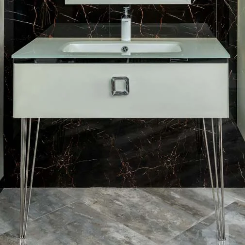 Столешница стекло 100 см моноблок Armadi Art 852-100-W Lucido