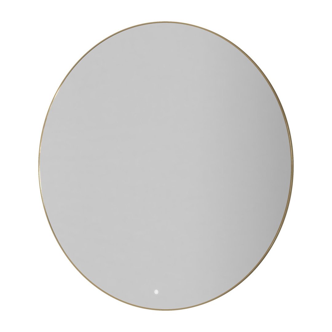 Зеркало круглое с LED подсветкой сенсор антипар 120х120 см Boheme 545-120-G рама золото
