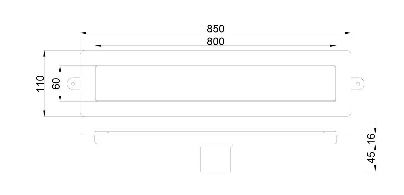 Душевой лоток Boheme Premium Linear 60см, нерж.сталь ЗОЛОТО
