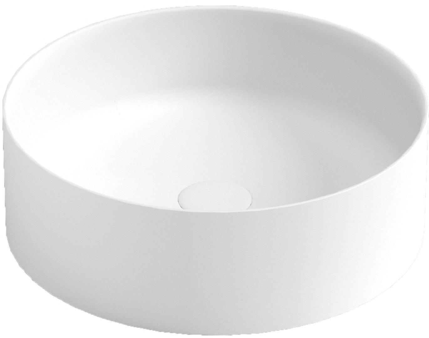 Раковина накладная Corian 40 см Boheme Corian 819-MW белый