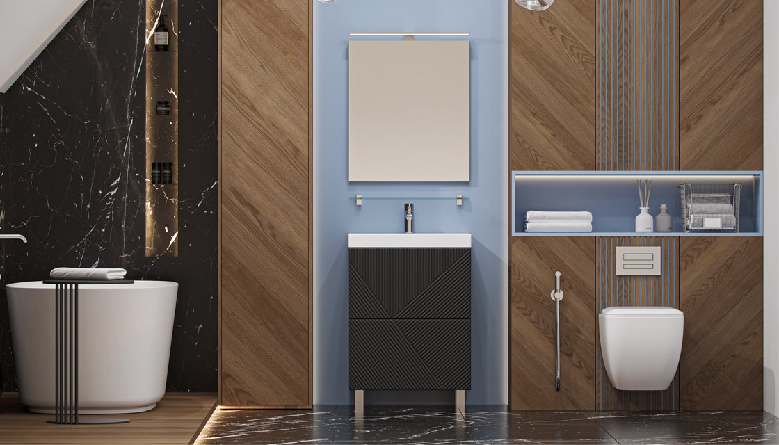 Тумба напольная VELVEX Edge 60.2Y графит