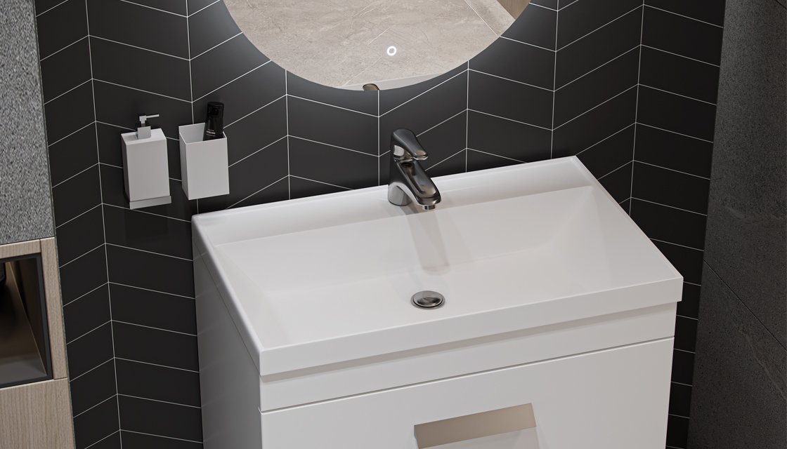 Тумба напольная VELVEX Orlando 70 белый матовый