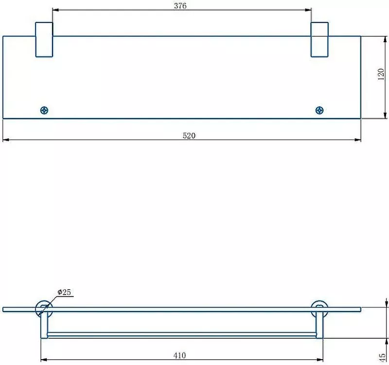 Полка стеклянная Haiba HB8407