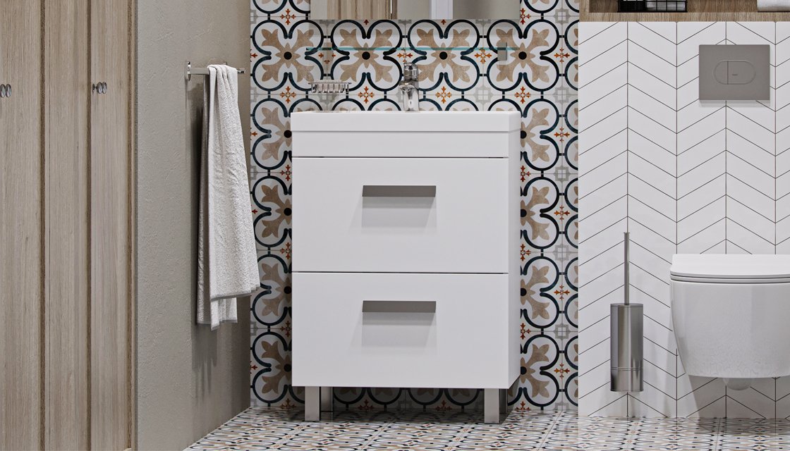 Тумба напольная VELVEX Orlando 60 белый матовый