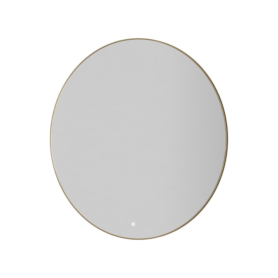 Зеркало круглое с LED подсветкой сенсор антипар 100х100 см Boheme 545-100-MG рама золото матовое