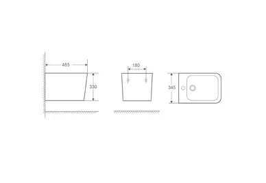 Биде подвесное Koller Pool KVADRO KR-0485-B