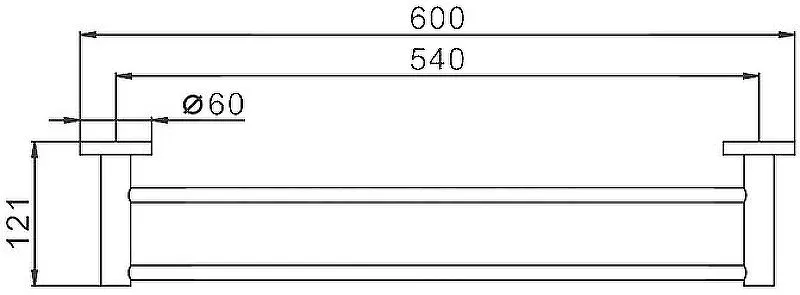 Держатель для полотенец двойной (600 мм) Haiba HB8309