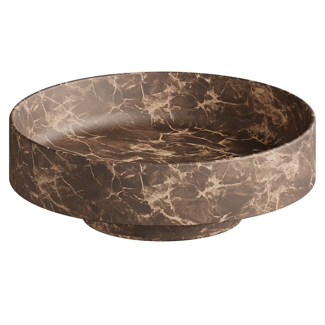 Раковина накладная 40 см Boheme Corian 801-ED коричневый