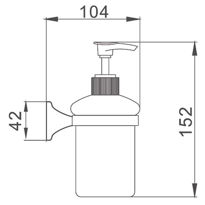 Дозатор для жидкого мыла матовое стекло HAIBA HB8527