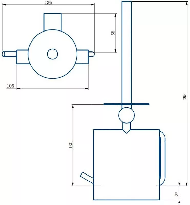 Держатель для туалетной бумаги с подставкой Haiba HB8411