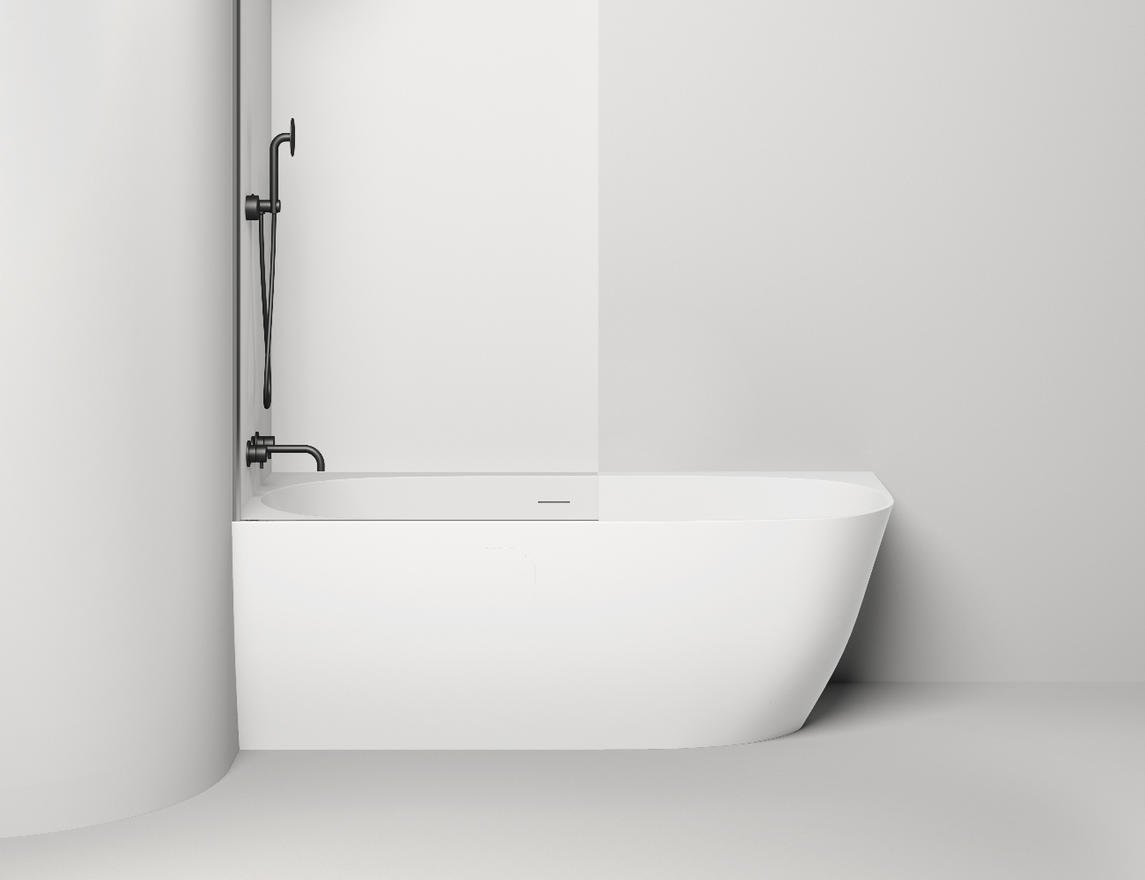 Ванна пристенная угловая матовая 170x85 SALINI Sofia Corner L 102525M
