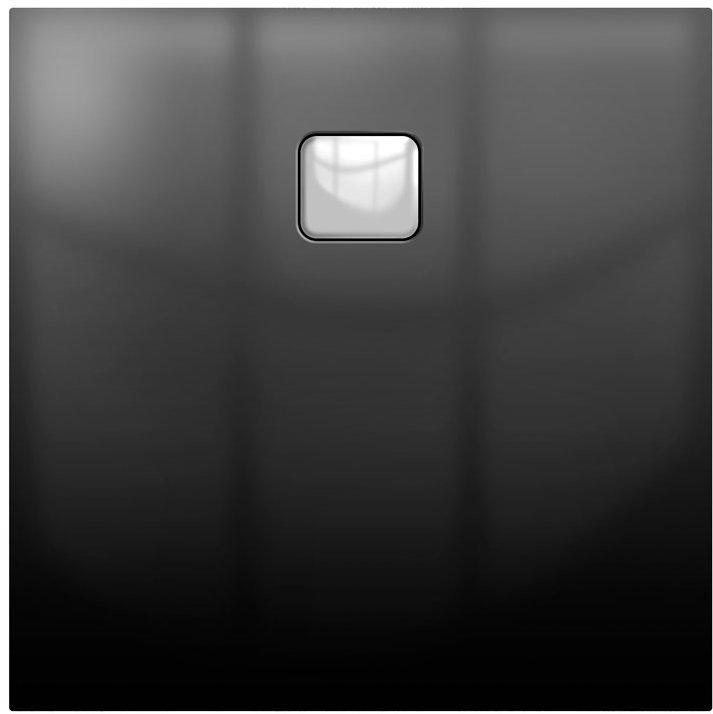 Душевой поддон акриловый RIHO Basel 430 100x100 черный глянец, накладка хром DC341600000000S