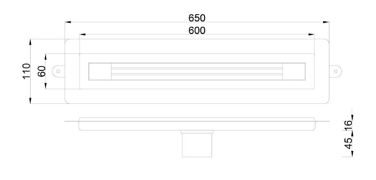 Душевой лоток Boheme Boheme B&T INFINITY 60см, нерж.сталь ЧЕРНЫЙ