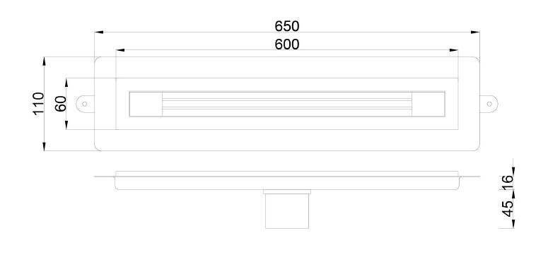 Душевой лоток  Boheme INFINITY 981-60-GM антрацит