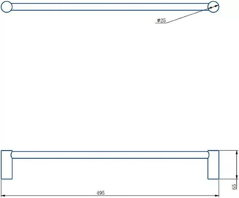 Держатель для полотенец  одинарный Haiba HB8401-7
