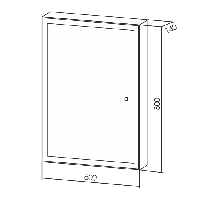 Зеркало-шкаф Silver Mirrors Киото flip 60 LED-00002474
