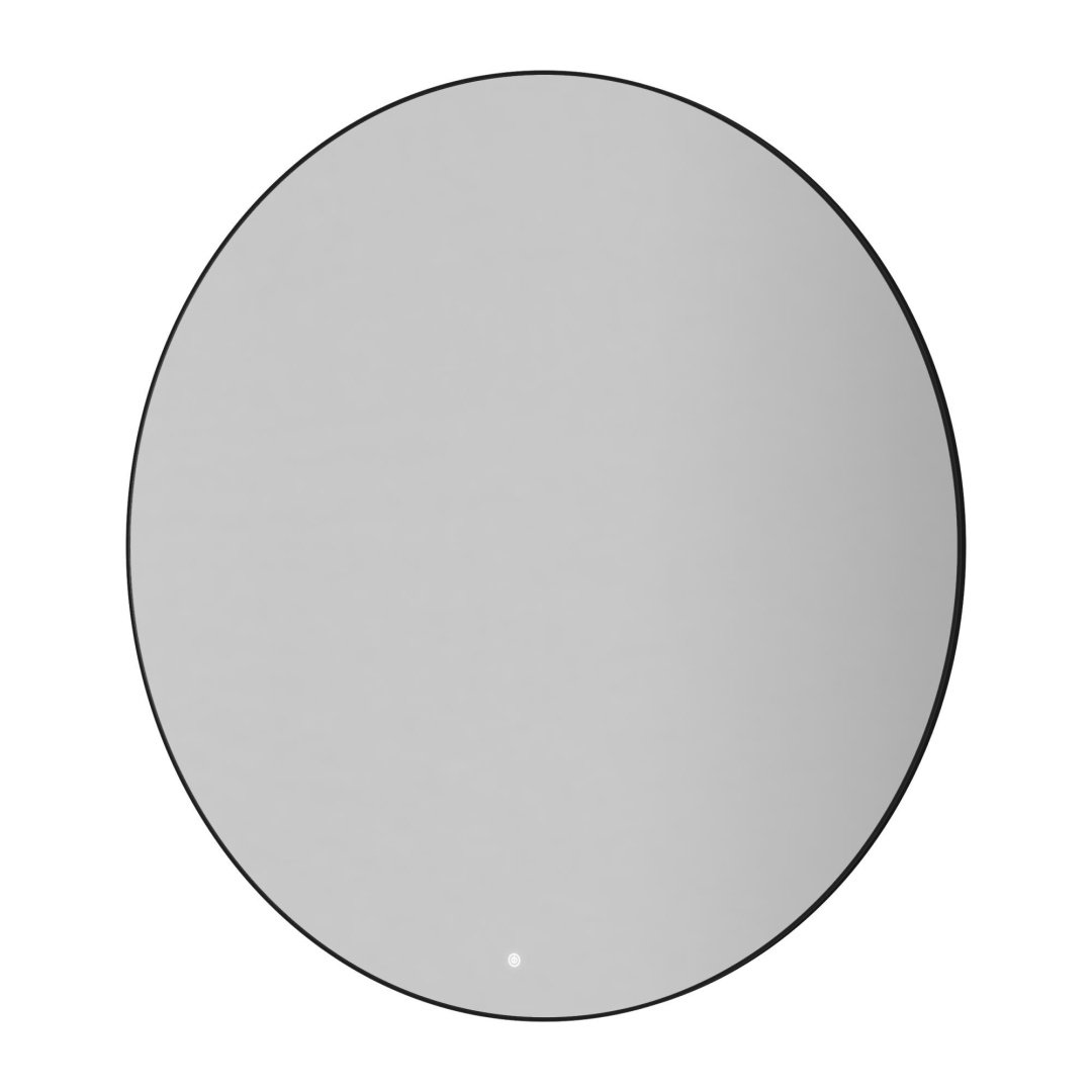 Зеркало круглое с LED подсветкой сенсор антипар 120х120 см Boheme 545-120-B рама черная матовая