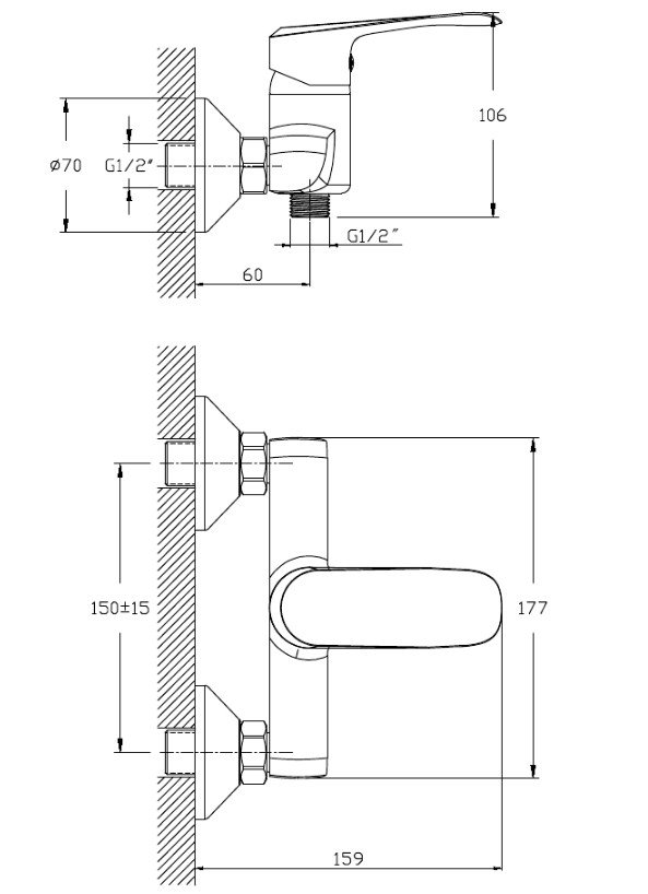 Смеситель для душа Koller Pool AQUA AQ0400