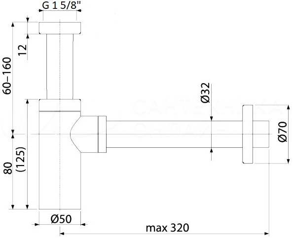 Сифон для раковины BOHEME 609-B
