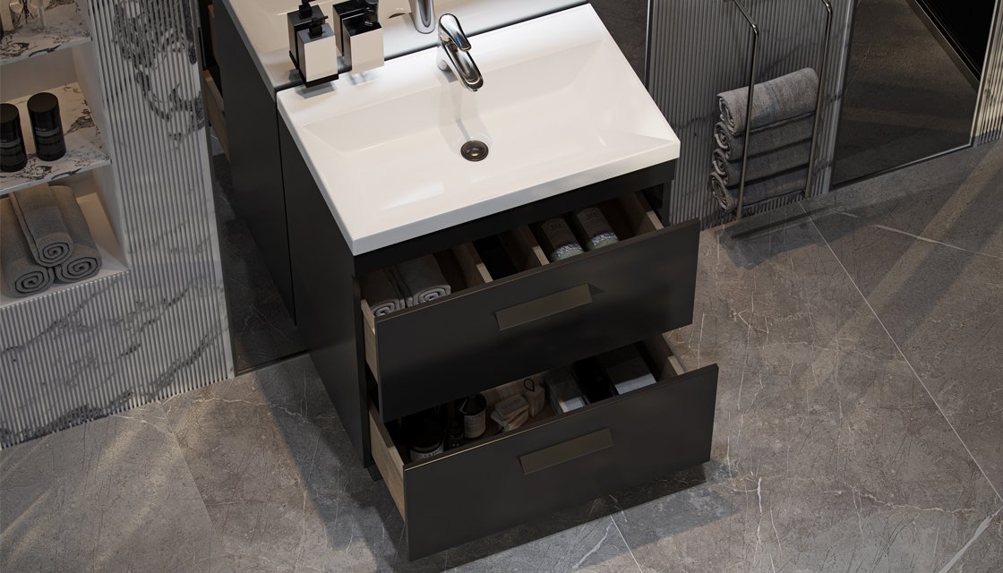 Тумба напольная VELVEX Orlando 70 серый