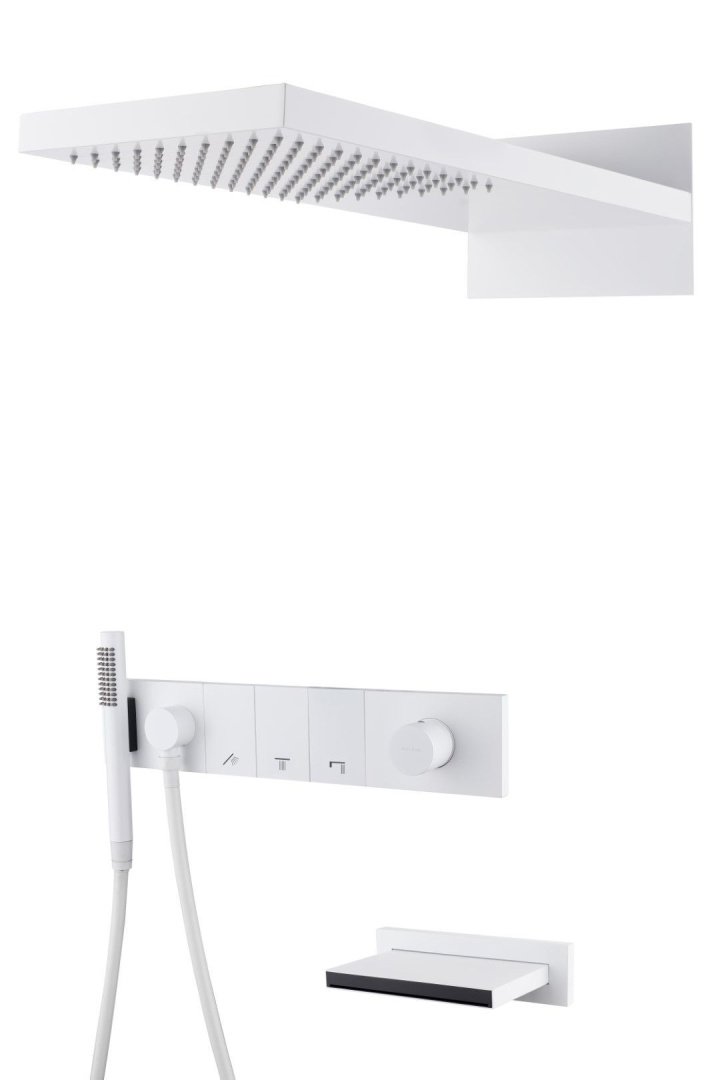 Встроенная душевая система 55х45х140 см Boheme ZODIAC 132-2-MW матовый белый