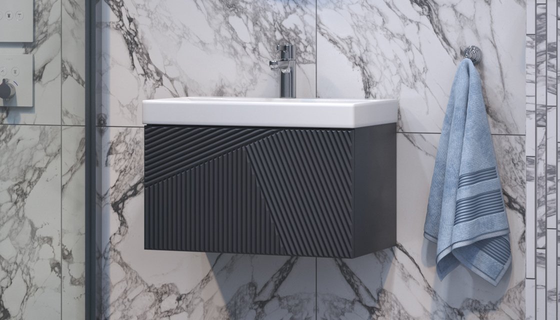 Тумба подвесная VELVEX Edge 60.1Y графит