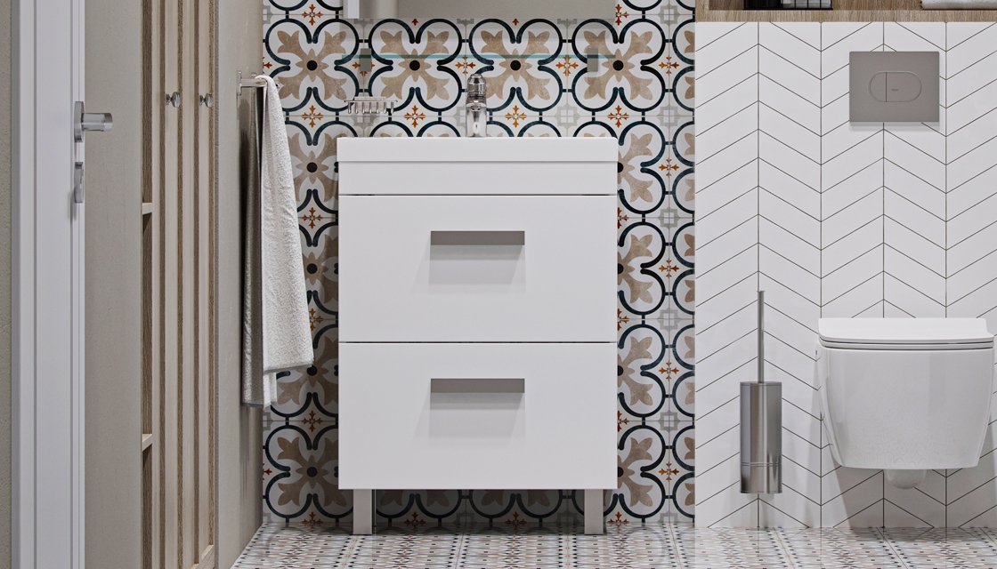 Тумба напольная VELVEX Orlando 60 белый матовый