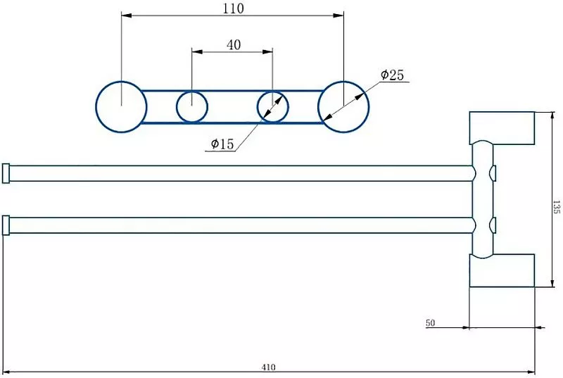 Держатель для полотенец двойной Haiba HB8412