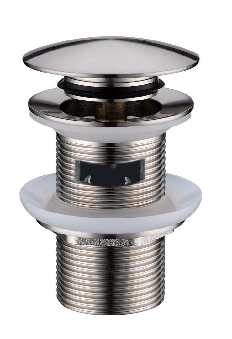 Слив для раковины автомат клик-клак Boheme 612/2-NB Nikel Brush с переливом