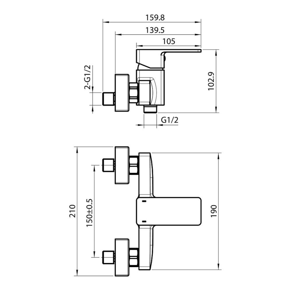 Смеситель для душа Koller Pool NEON NN0400