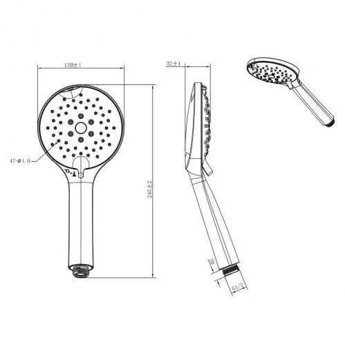 Ручной душ 5 режимов SH0534