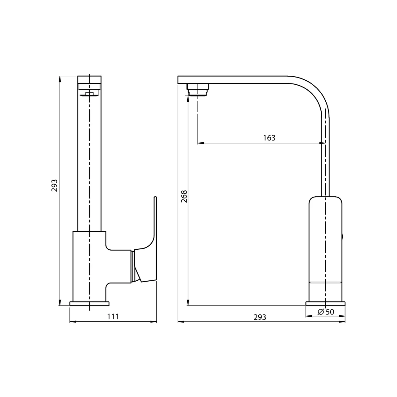 Смеситель для кухни Koller Pool NEON CUBE NC0500