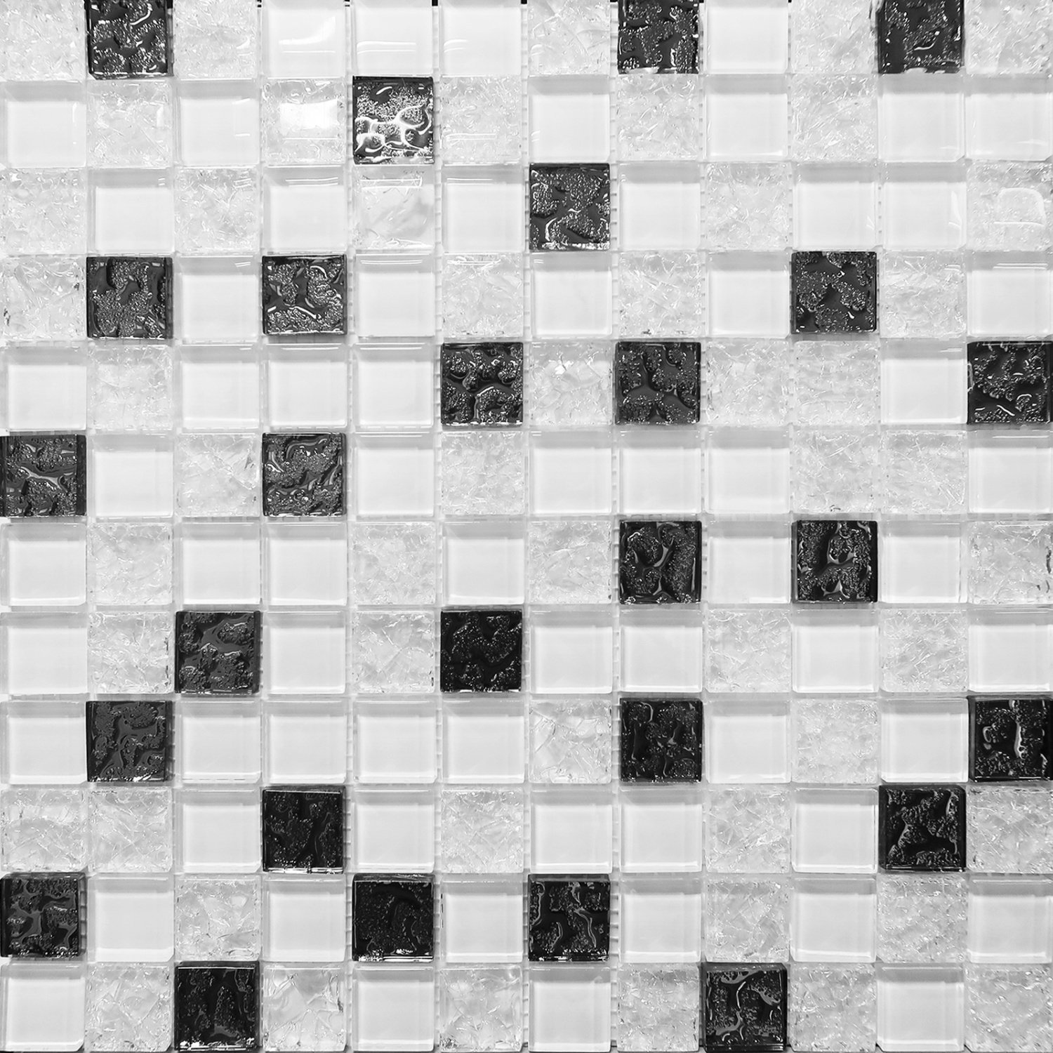 mosaic glass white Белый