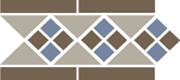 бордюр керамический border lisbon with 1 strip (tr.01, dots 29+11, strips 29) 28х15 см Серый