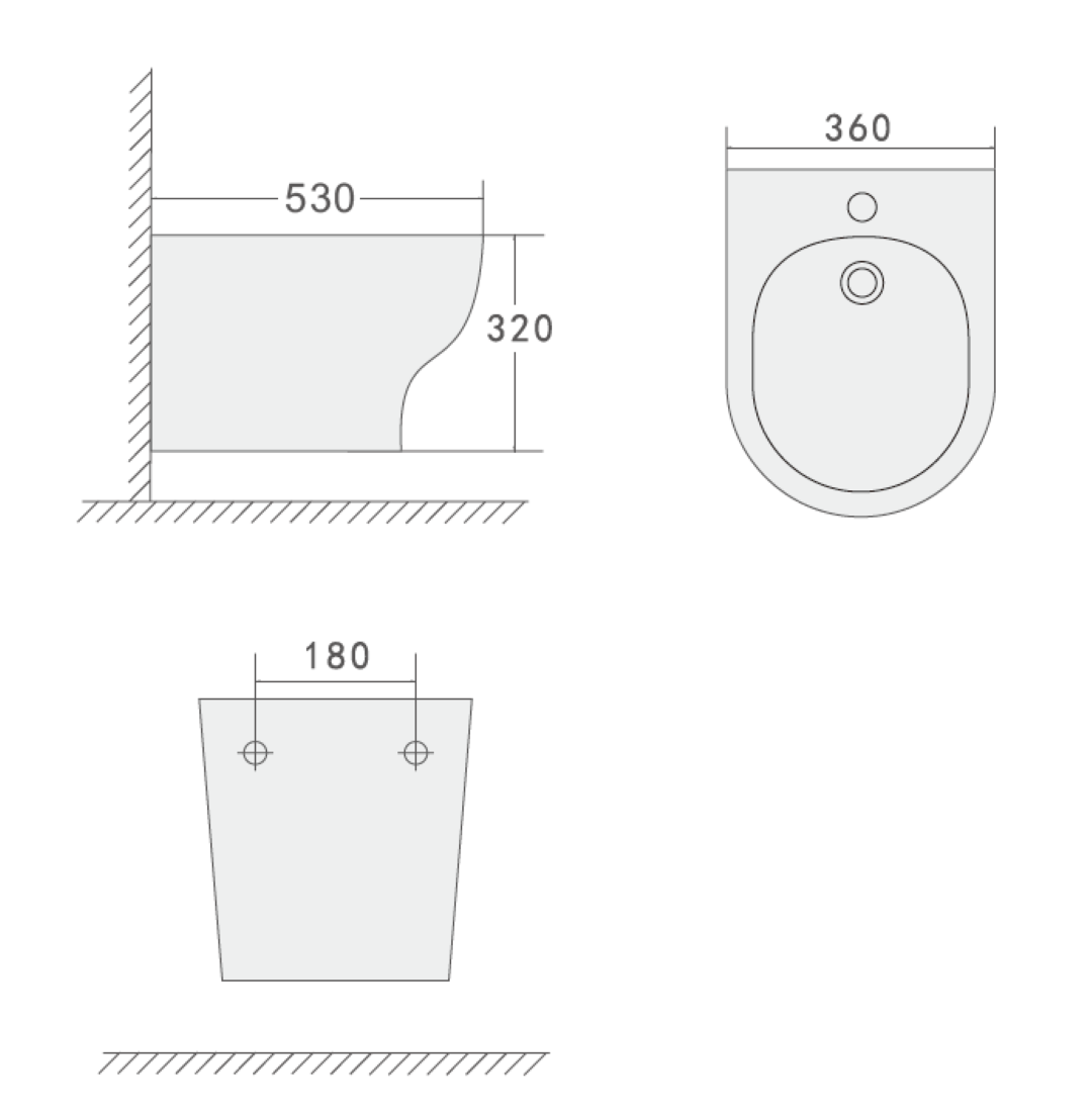 Биде  Boheme FIORE 978-BIDET-MW белый матовый