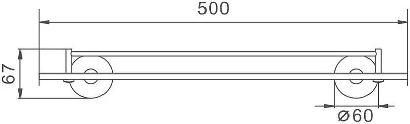 Полка стеклянная (1 ярус) Haiba HB8307