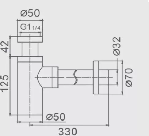 Нижний сифон ( колено) Haiba HB80-1