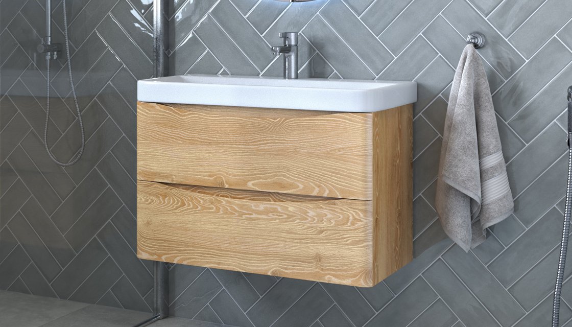 Тумба подвесная VELVEX Clay 80.2Y дуб верона