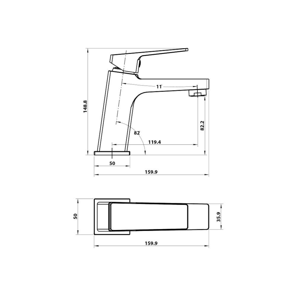 Смеситель для умывальника Koller Pool NEON CUBE NC0200